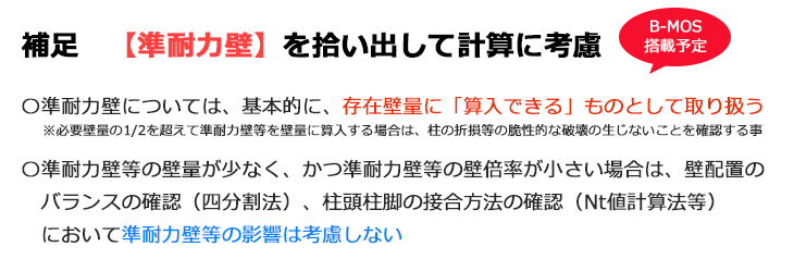 準耐力壁を拾い出して計算に考慮